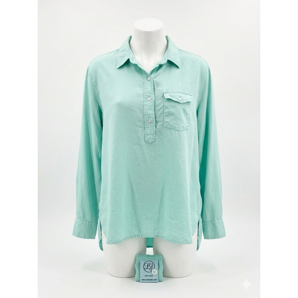 Lauren James Mint Green Long Sleeve Button Shirt
